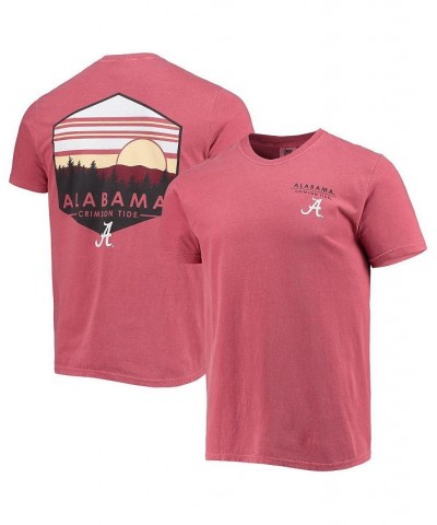 Men's Crimson Alabama Crimson Tide Landscape Shield Comfort Colors T-shirt $23.51 T-Shirts