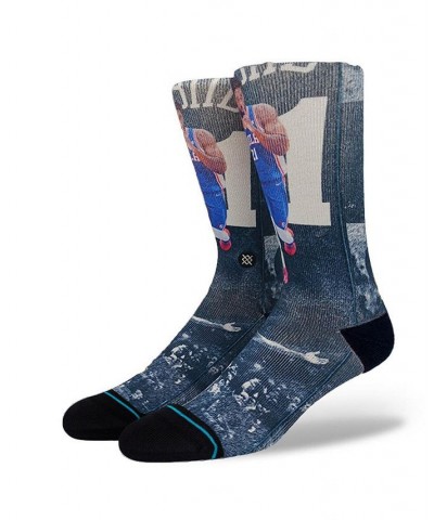 Men's Joel Embiid Philadelphia 76ers Scratched Player Crew Socks $14.40 Socks