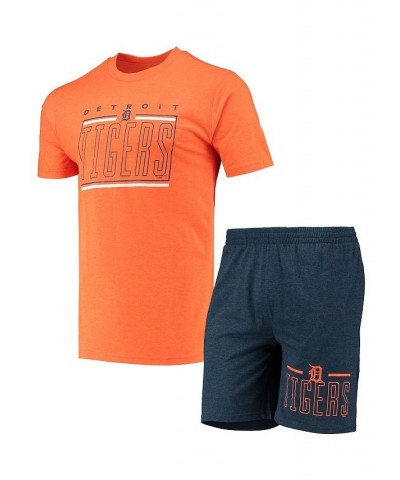 Men's Navy, Orange Detroit Tigers Meter T-shirt and Shorts Sleep Set $31.68 Pajama