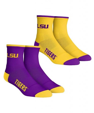 Men's Socks LSU Tigers Core Team 2-Pack Quarter Length Sock Set $13.50 Socks