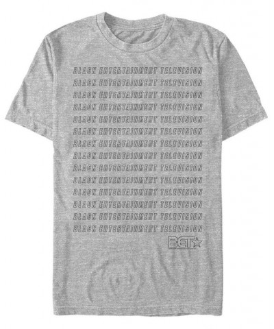 Men's Bet Repeat Logo Short Sleeve T-shirt Gray $19.24 T-Shirts