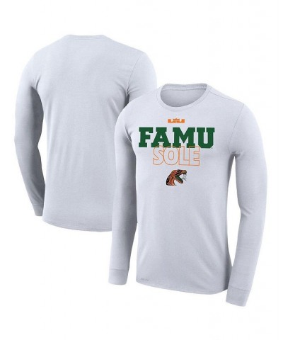 Men's and Women's x LeBron James White Florida A&M Rattlers 2023 On Court Bench Long Sleeve T-shirt $18.40 Tops