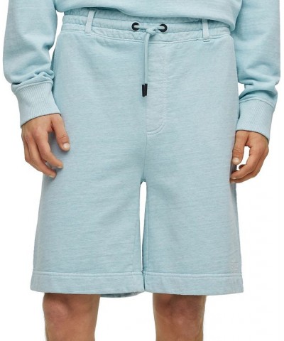 BOSS Men's Cotton-Blend Embroidered Relaxed-Fit Logo Shorts Blue $46.08 Shorts