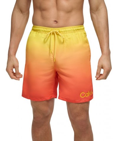 Men's OmbrÉ Sky Gradient 7" Swim Trunks Orange $22.75 Swimsuits