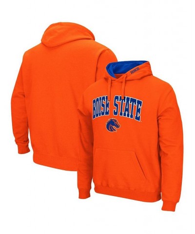 Men's Orange Boise State Broncos Arch & Logo 3.0 Pullover Hoodie $28.80 Sweatshirt
