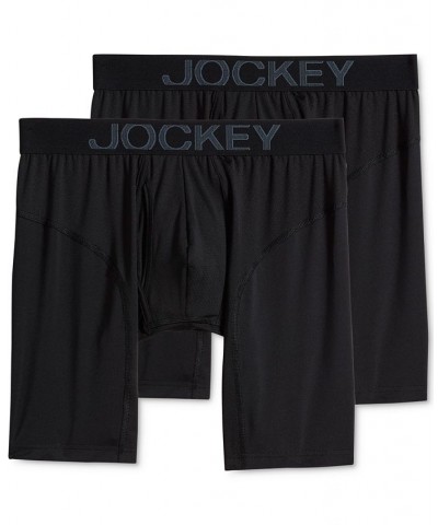 Men's 2-Pk. RapidCool Midway Boxer Briefs Black $15.81 Underwear