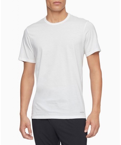 Men's 3-Pack Cotton Classics Crewneck Slim-Fit T-Shirts White $16.28 Undershirt