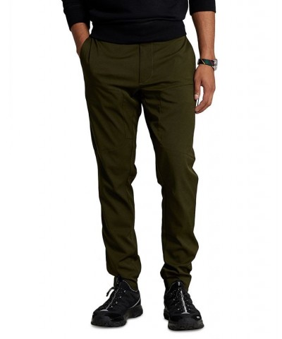 Men's Slim Fit Stretch Twill Jogger Pants Green $54.34 Pants