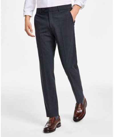 Men's Slim-Fit Wool Suit Pants Gray $32.25 Suits