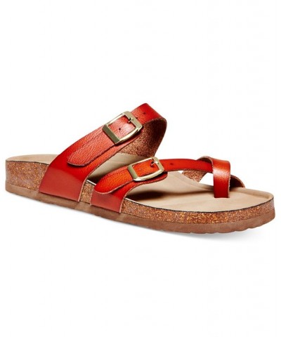 Bryceee Footbed Sandals Red $32.45 Shoes
