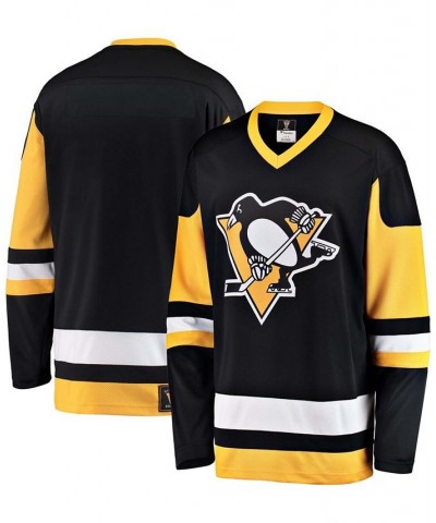 Men's Black Pittsburgh Penguins Premier Breakaway Heritage Blank Jersey $32.10 Jersey