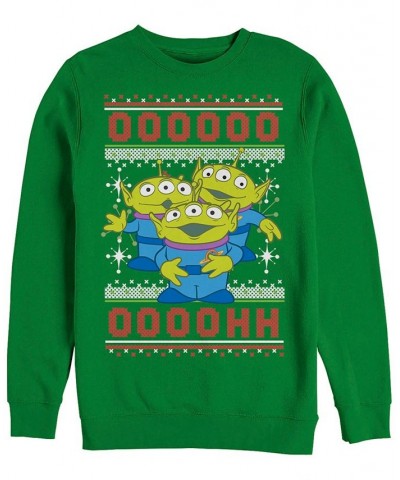 Disney Pixar Men's Toy Story Aliens Ugly Christmas Crewneck Fleece Sweatshirt Green $24.75 Sweatshirt