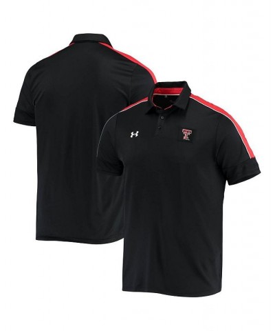 Men's Black Texas Tech Red Raiders Sideline Recruit Performance Polo Shirt $26.66 Polo Shirts