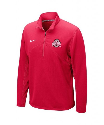 Men's Scarlet Ohio State Buckeyes Primary Logo Training Performance Quarter-Zip Jacket $31.50 Jackets