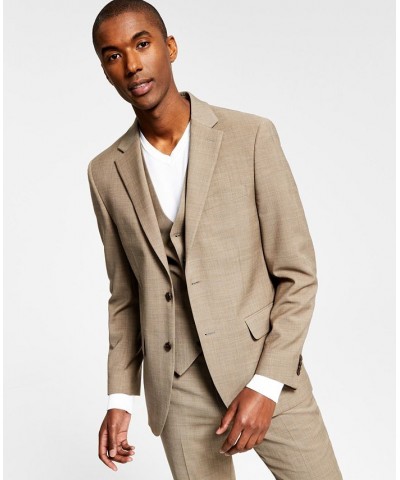 Men's Modern-Fit TH Flex Stretch Solid Suit Jacket Tan $66.00 Suits