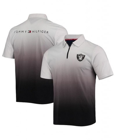 Men's White, Black Las Vegas Raiders Rory Quarter-Zip Polo Shirt $30.10 Polo Shirts