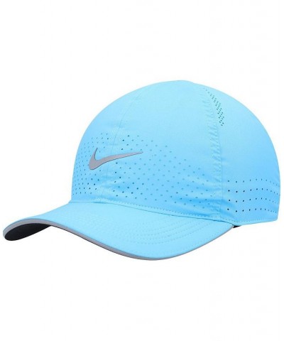 Men's Black Featherlight Adjustable Performance Hat Blue $17.59 Hats