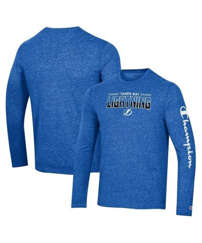 Men's Heather Royal Tampa Bay Lightning Tri-Blend Long Sleeve T-shirt $23.99 T-Shirts