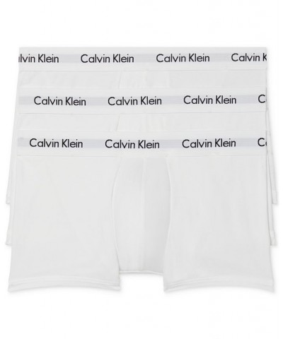 Men's 3-Pack Cotton Stretch Low-Rise Trunks White $15.40 Underwear