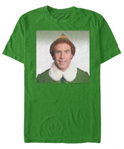 Men's Elf Buddy Photograph Short Sleeve T-shirt Green $14.35 T-Shirts