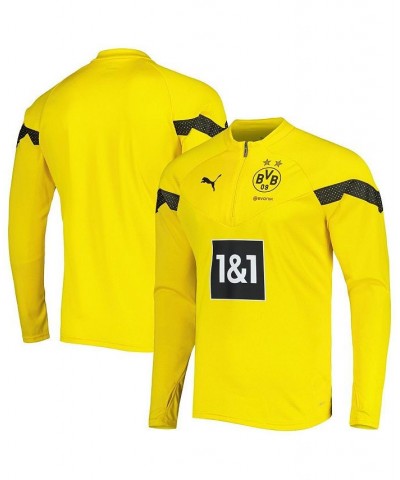 Men's Yellow Borussia Dortmund Raglan DryCELL Quarter-Zip Training Top $45.04 Tops