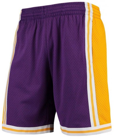 Men's Purple Los Angeles Lakers Hardwood Classics Team Swingman Shorts $32.90 Shorts