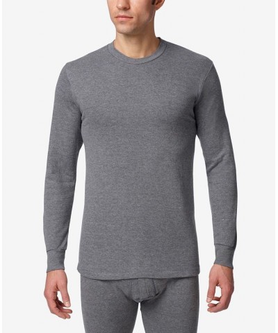 Men's Essentials Two Layer Long Sleeve Undershirt Gray $21.15 Undershirt