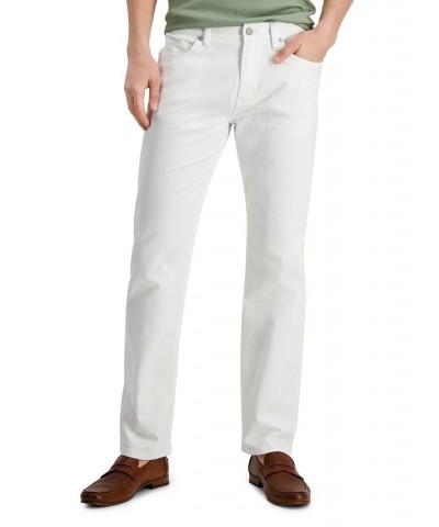 Men's Five-Pocket Straight-Fit Twill Pants White $16.79 Pants