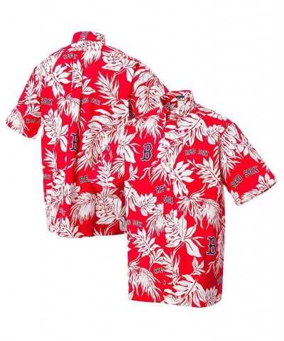 Men's Red Boston Red Sox Aloha Button-Down Shirt $35.36 Shirts