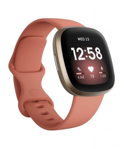 Versa 3 Pink Clay Strap Smart Watch 39mm $65.08 Accessories