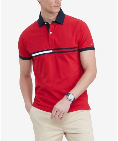Men's Custom-Fit Tanner Logo Polo Red $30.50 Polo Shirts
