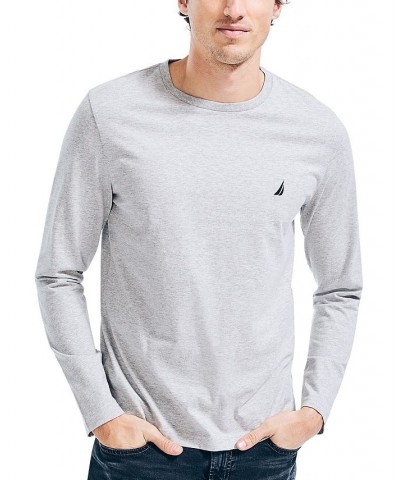 Men's J-Class Logo Classic-Fit Crew Long-Sleeve T-Shirt Grey Heather $16.10 T-Shirts