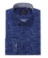 Men's Business Geometric Long Sleeve Button Down Shirt Blue $19.59 Dress Shirts